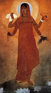 Abanindranath Tagore Bharat Mata Indienne Peinture à l'huile